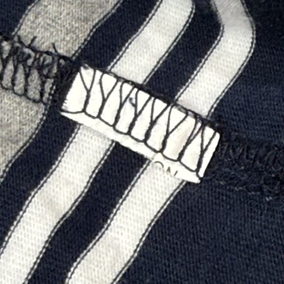 Men's Dino Robert Shirt Sleeve Gray, White & Navy Striped Polo - Size XL - Picture 6 of 8